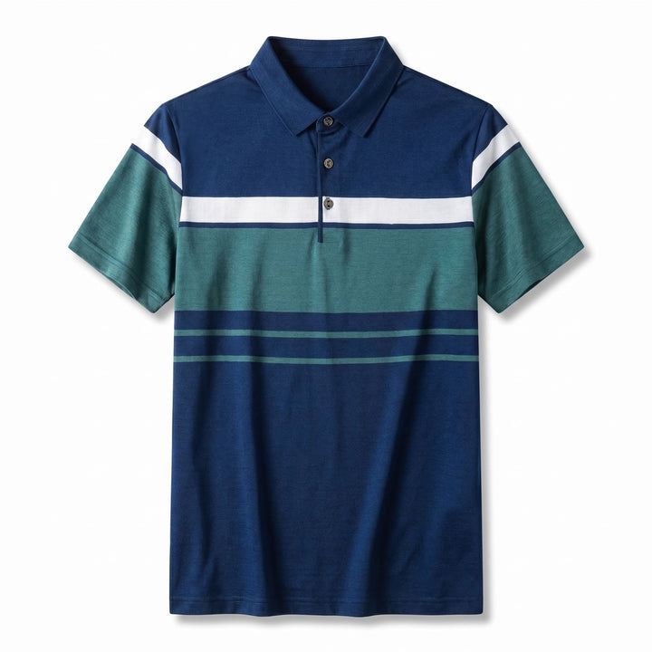 Vincent Knit Polo Shirt - Color:Blue;Size:M