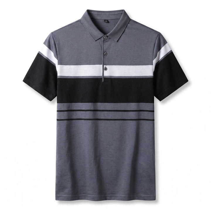Vincent Knit Polo Shirt - Color:Gray;Size:M