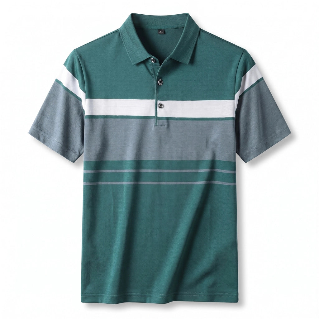 Vincent Knit Polo Shirt - Color:Green;Size:M