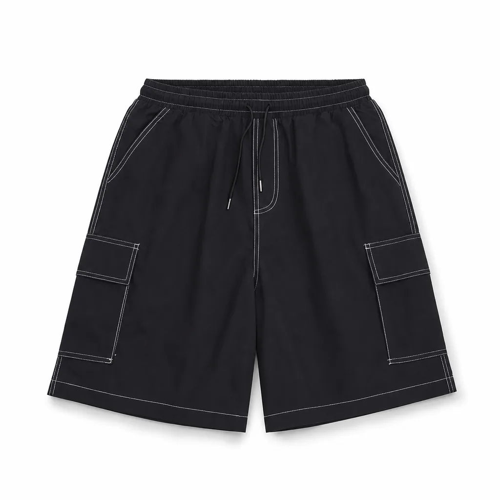 Vincent Loose Cargo Shorts - Color:Black;Size:S
