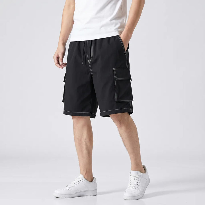Black Shelden Loose Cargo Shorts 3