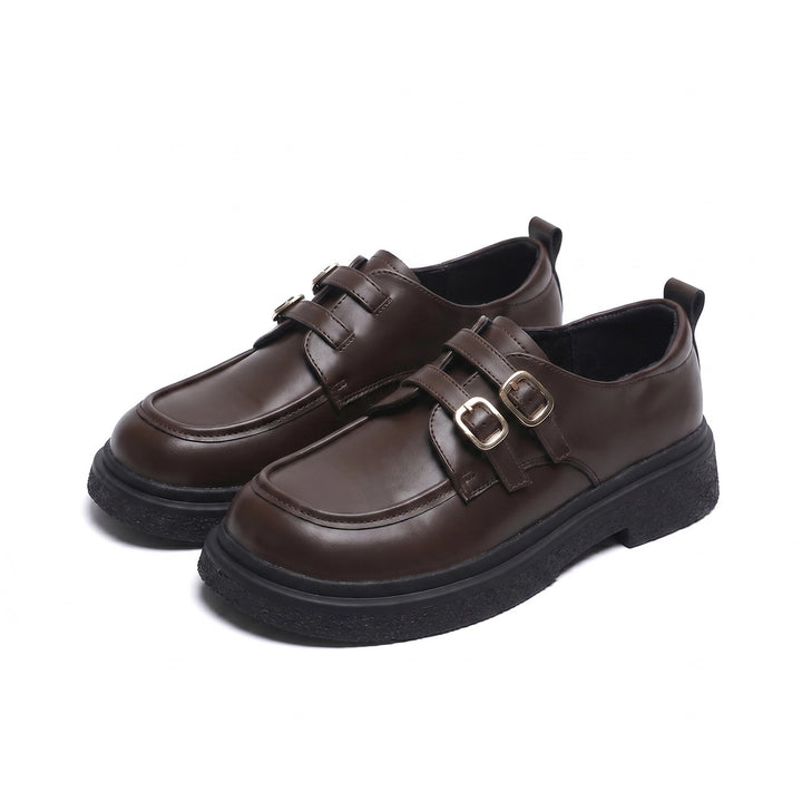 Vivian Lane Platform Loafers - Color:Brown;Size:35