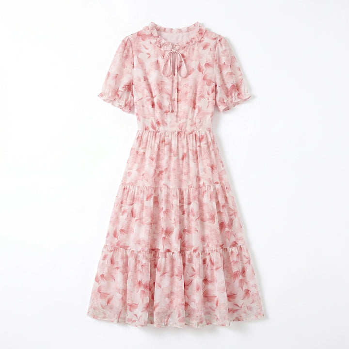 Wendy Floral Dress - Color:Pink;Size:XS