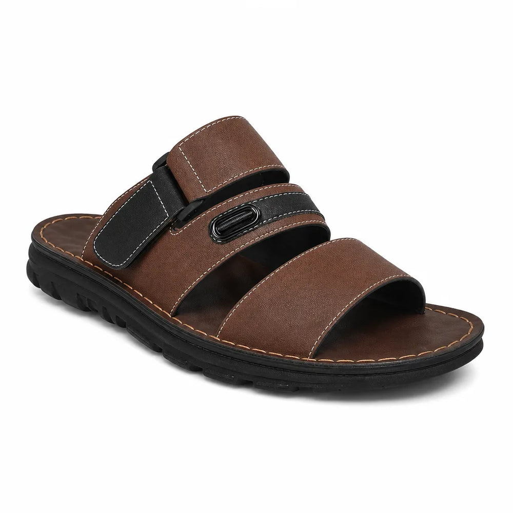 Men's Dark Brown Westcott Open Toe Slides