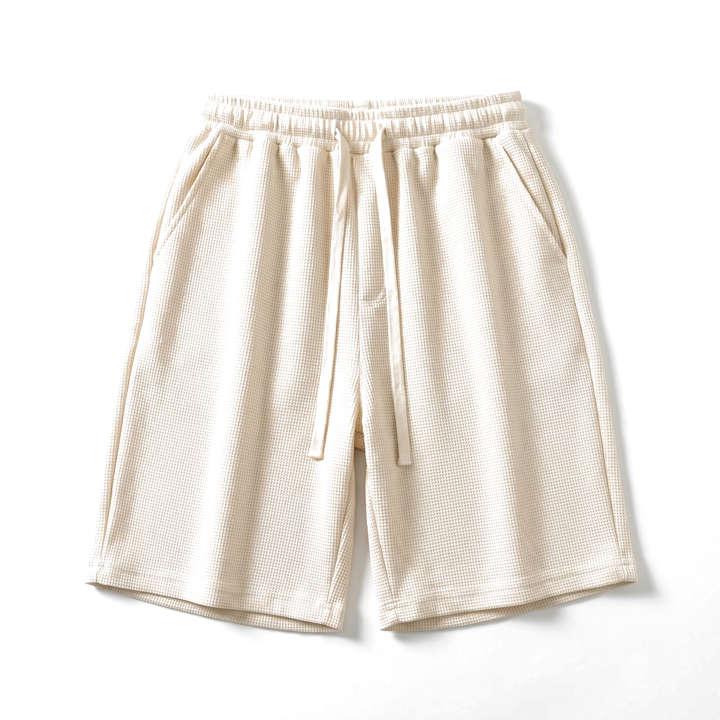 Weston Waffle Knit Shorts - Color:Apricot;Size:S