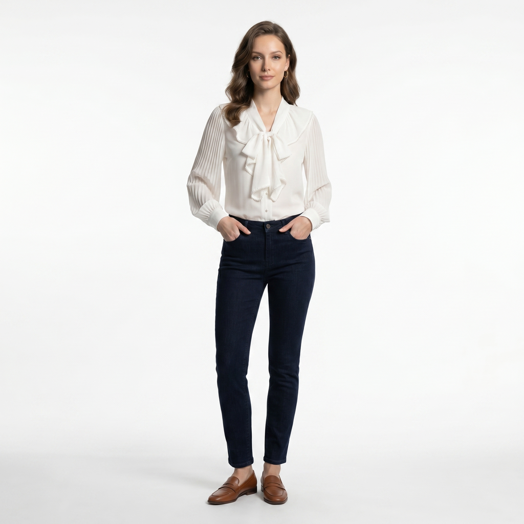 Alicia Vance V-Neck Blouse