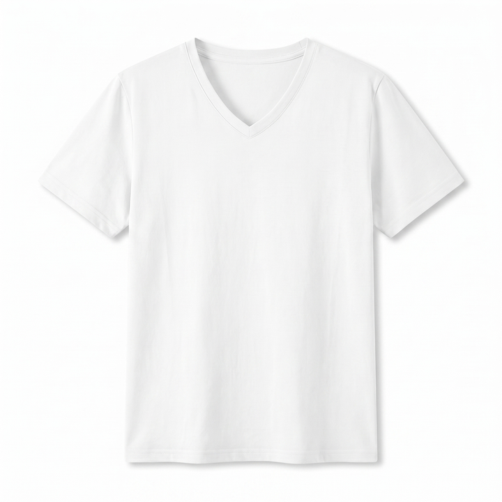 White Mason Cotton V-Neck Tee 1