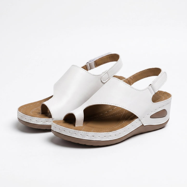 Natalie Toe-Loop Sandals - Color:White;Size:36
