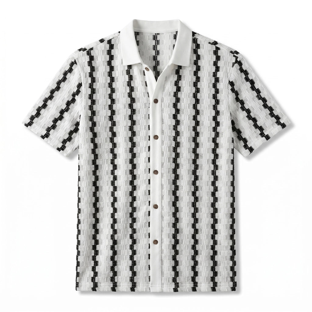 Brandon Knit Polo Shirt - Color:White ;Size:XS