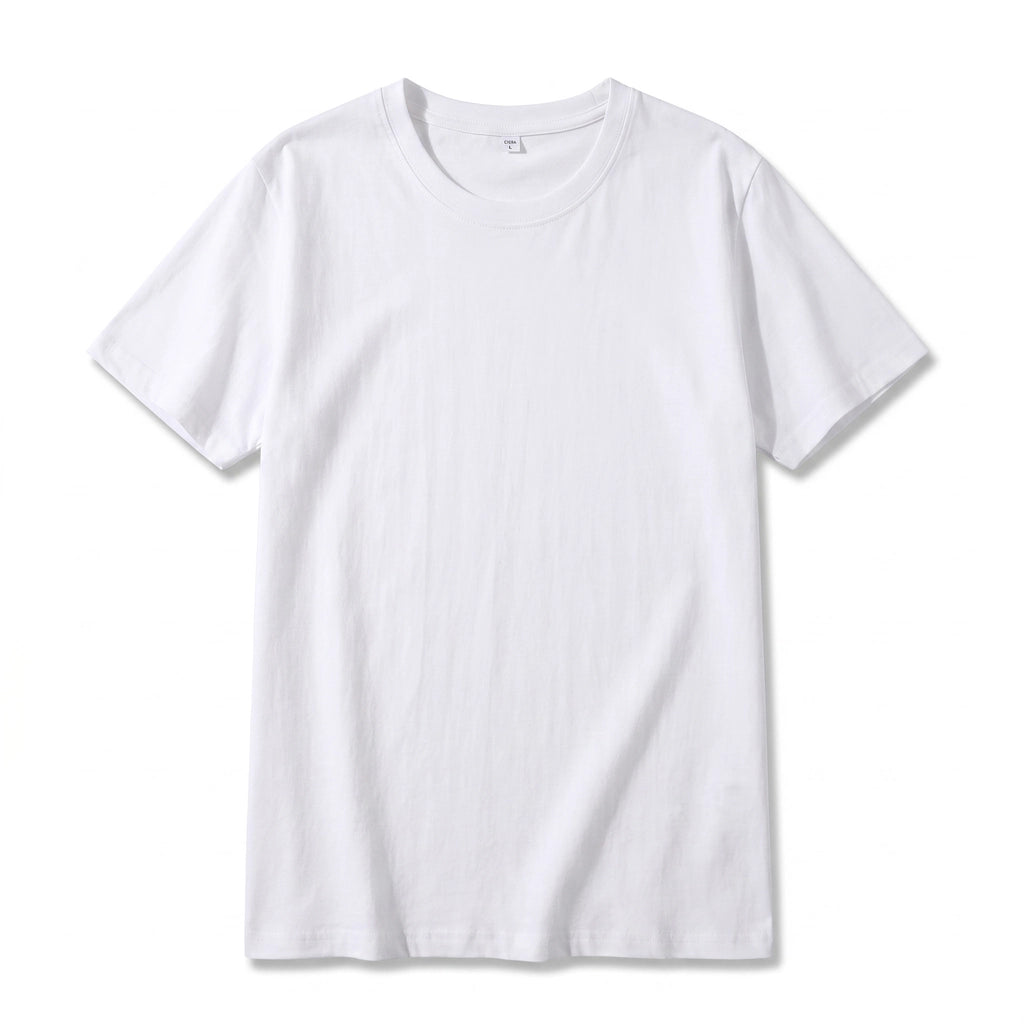 Mark Cotton Crewneck T-shirt  - Color:White;Size:XS