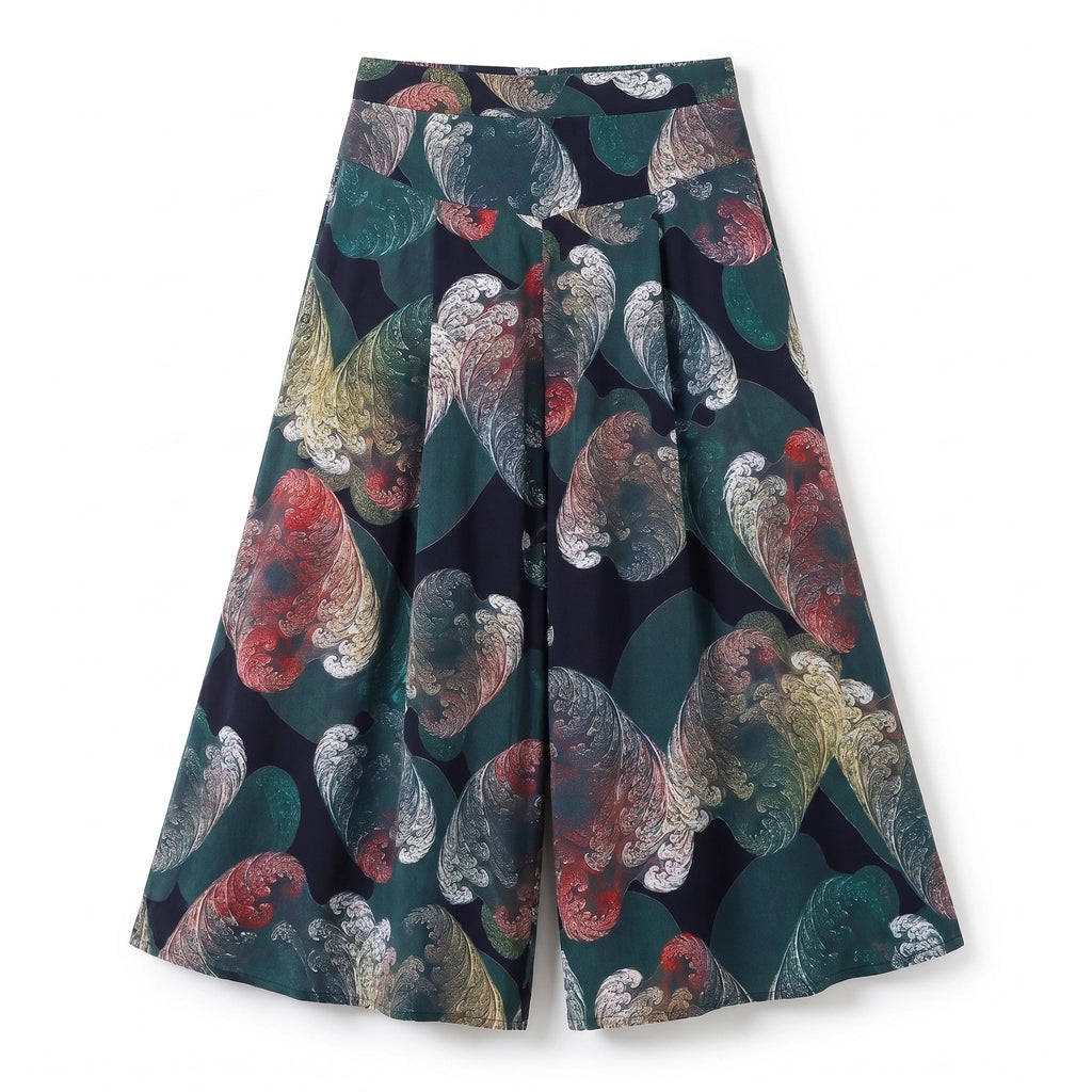 Willa Printed Culottes - Color:Multicolor;Size:S