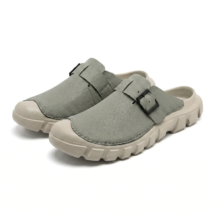 Wolsey Closed-Toe Slides - Color:Gray;Size:39