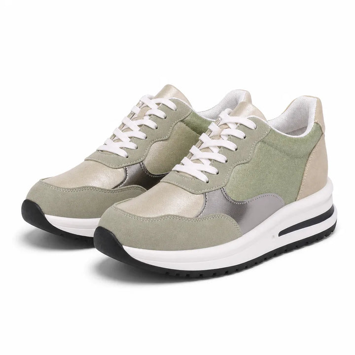 Zoe Platform Sneakers - Color:Light Green;Size:36